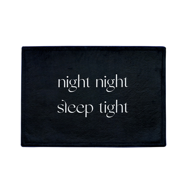 night night mini rug - black